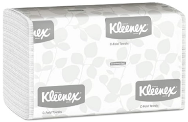 PAPER TOWELS, C-FOLD, 1-PLY, WHITE, KLEENEX, 2400/CT LARGE